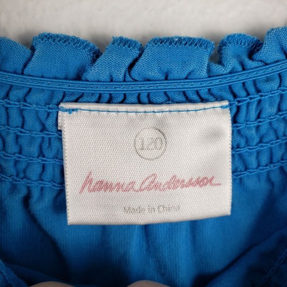 Hannah Anderson Girl's Size 120 Twirl Colorblock Dress Tank Sleeve 100% Cotton - Picture 4 of 7